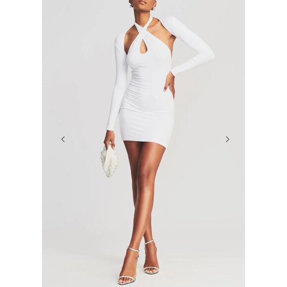 SER.O.YA Dresses & Skirts - SER.O.YA White Lana Halter Mini Dress NWT Size XS